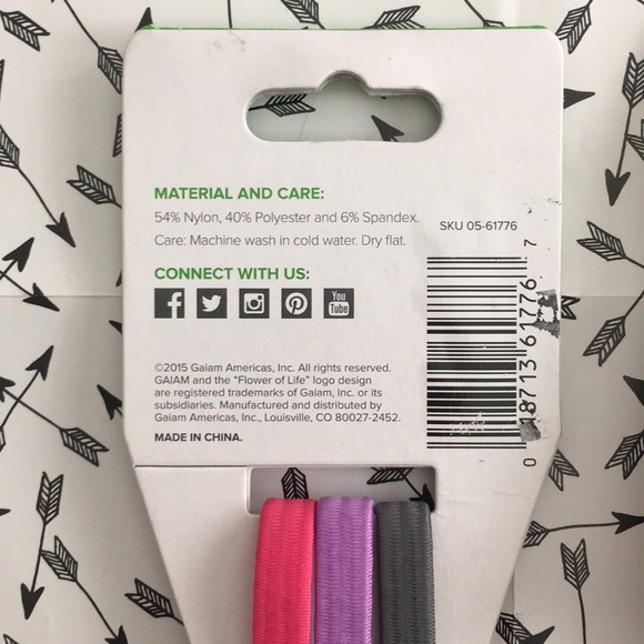 Gaiam Thin-Grip Headbands 3-Pack - Picture 3 of 3